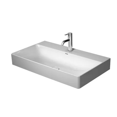 Duravit DuraSquare Раковина 800x470 мм., с 1 отверстием для смесителя, без перелива, с керамической крышкой, с креплениями, цвет белый