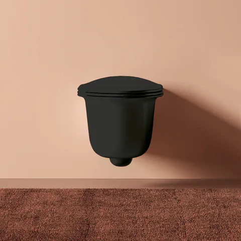 Artceram CHIC Унитаз подвесной  безободковый 38х53 см, с крепеж. цвет черный матовый (акция из наличия)