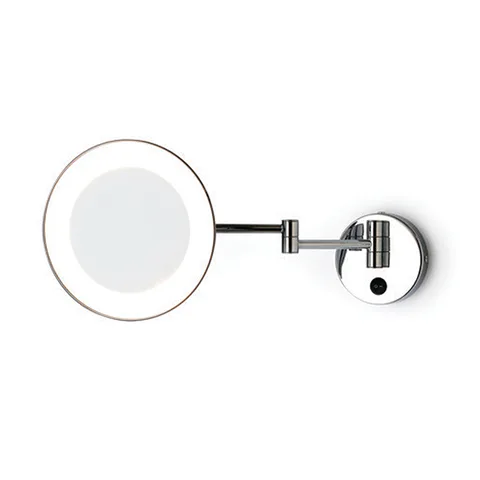 Bertocci Зеркала косметические Косметическое настенное круглое зеркало с LED-подсветкой,выключателем,3-кратное увеличение,цвет хром