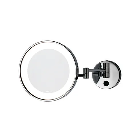 Bertocci Зеркала косметические Косметическое настенное круглое зеркало с LED-подсветкой,выключателем,3-кратное увеличение,цвет хром