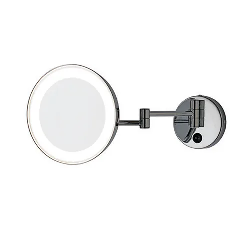 Bertocci Зеркала косметические Косметическое настенное зеркало с LED-подсветкой и выключателем, 3-х кратное увеличение, цвет хром