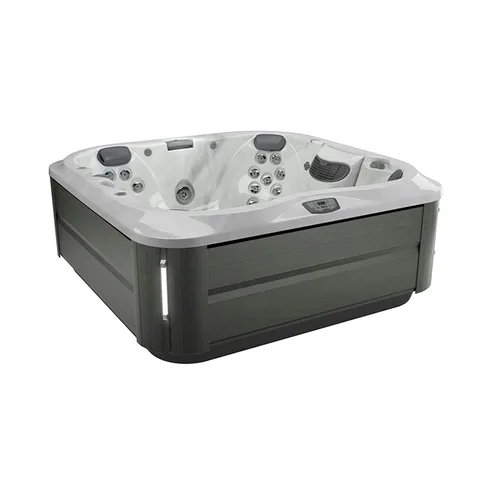 JACUZZI J335 Минибассейн 214х214х94 см, ClearRay PRO3TECT + Ozone, подсветка, аудио, нагрев 3kw, панель Smoked  Ebony/акрил Platinum  (без крышки)