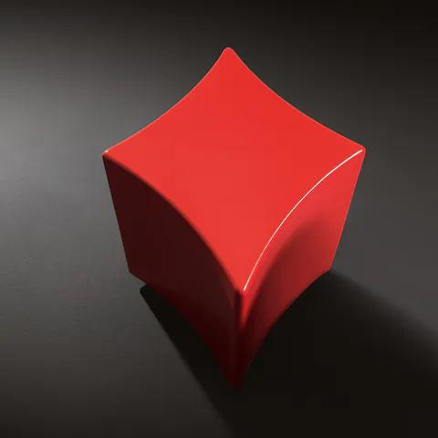 Kerasan Artwork Столик декоративный на стальной основе "QUADRI", 55х45х41 см, цвет красный глянцевый