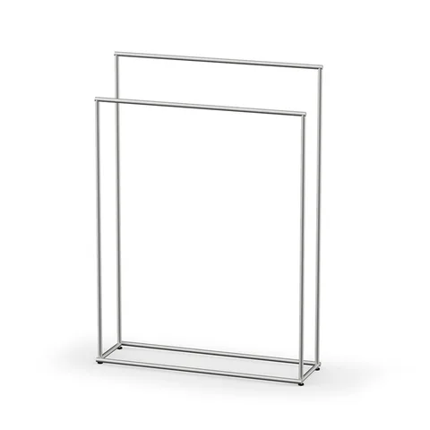 Decor Walther Mikado Полотенцедержатель 86см., напольный, двойной, цвет: сталь матовая