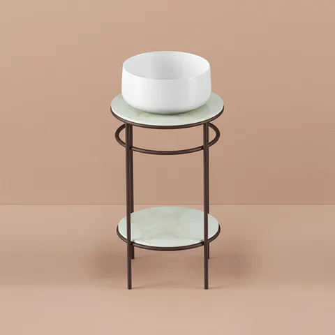 Artceram VOGUE Мраморная столешница Ø 44 см, цвет calacatta gold