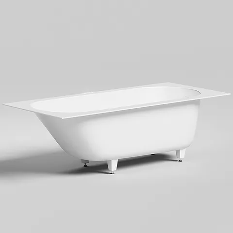 Salini ORNELLA KIT Встраиваемая ванна 1800х800х600мм, овальная чаша, донный клапан, сифон,  щелевой слив-перелив, мат-л: S-Sense, матовый, белый