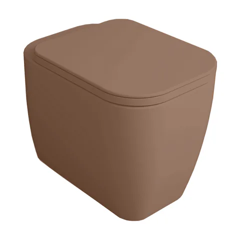 Simas Henges Унитаз напольный безободковый 38х55 см, цвет moka mat(без креплений F91)