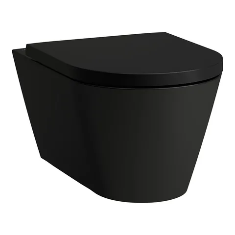 LAUFEN KARTELL Унитаз подвесной 545х370х430 мм., безободковый смыв Rimless, c покрытием LCC, цвет черный матовый (ВРЕМЕННО не поставляем!)