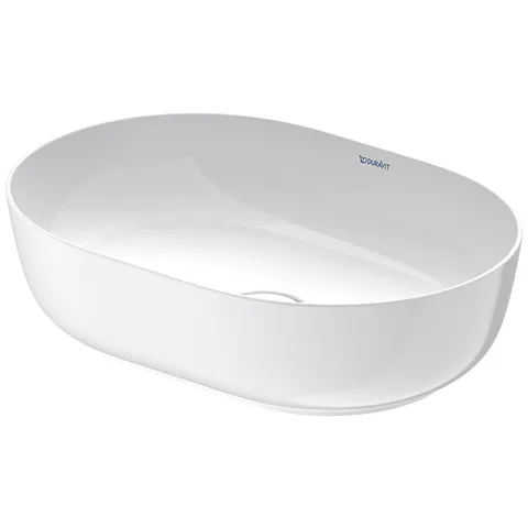 DURAVIT LUV Раковина 500х350 мм., для установки на столешницу, без отв для смесителя, без перел, с керамичес крышкой, с крепежом, цвет белый глянцевый