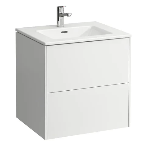Laufen Pro S Комплект: шкафчик под раковину 600х500х610 мм., с раковиной Slim 600, подвесной, 2 ящика, включая органайзер, цвет белый матовый