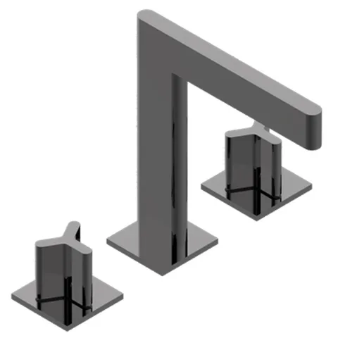THG ICON-X METAL Смеситель для раковины на 3 отверстия, с донным клапаном, цвет Aranja (black nickel)