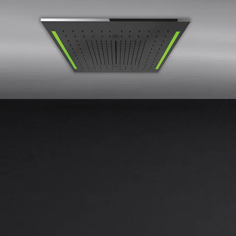 Gessi Colour Встр. часть  душ. системы 500х500 мм, 3 режима, хромотерапия, пульт ДУ, цвет: блестящая сталь (без панели 57977 и блока RIR5402)