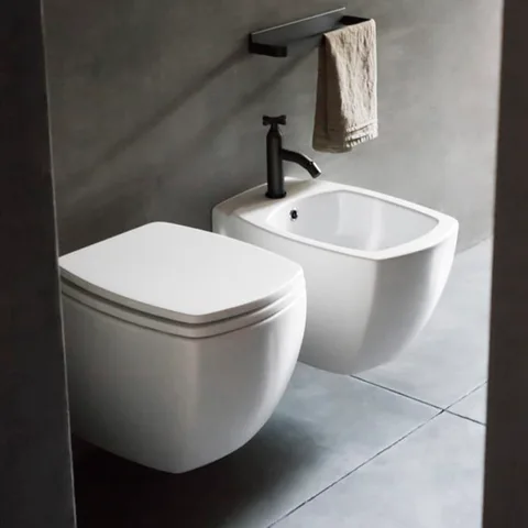 Agape 750 Унитаз подвесной 35.5х57.5х30 см, с крышкой-сиденьем с механизмом Soft close, цвет: белый глянцевый