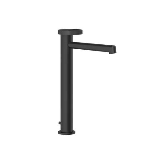 Gessi Anello Смеситель для раковины высокий с длинным изливом, с донным клапаном, цвет: Black XL