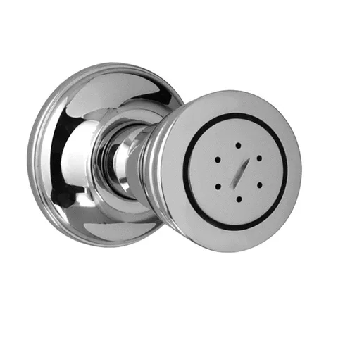 CARIMALI SFERICO Наружняя форсунка c COLONIAL розетка Ø60 mm, 2 гидромассажные форсунки c 90% SнаP. хром