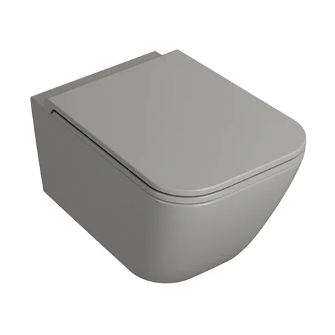 GLOBO Stone Унитаз подвесной Безободковый 52*36см, с системой скрытого крепежа, цвет AGATA