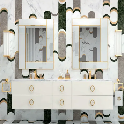 OASIS MURANO2 Светильник настенный 110х100х500 мм., светодиодный, с прозрачными и белыми профилями, фурнитура золото