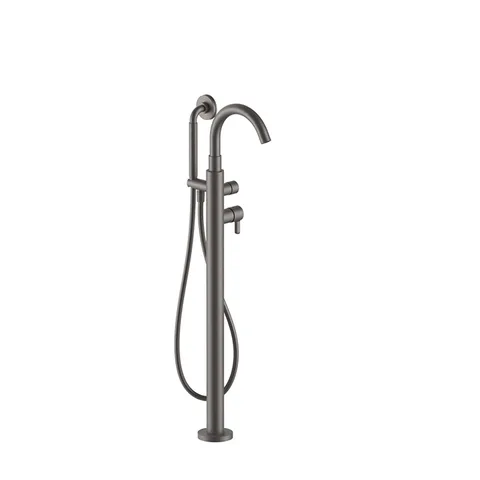 Fantini Icona Classic Смеситель напольный для ванны с ручной лейкой, цвет Matt Gun Metal PVD