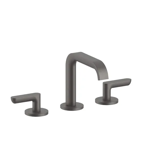 Fantini Icona Deco Смеситель для раковины, 3 отв., без донного клапана, излив 145мм, цвет: оружейная сталь