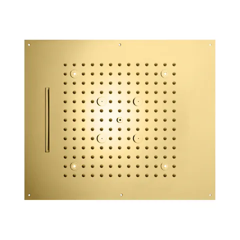 BOSSINI DREAM/3 Верхний душ 570 x 470 mm, 3 режима (дождь, каскад, туман), с  LED (синий), блок питания/управления, цвет: Gold PVD