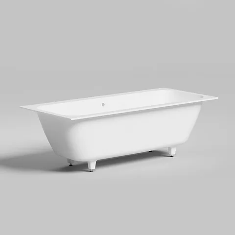 Salini ORLANDA AXIS 180 Встраиваемая ванна на ножках 1800х800х600 мм,   мат-л: S-Stone,  белый матовый (без слива-перелива)