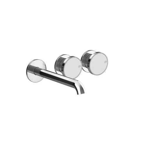 GESSI Origini Смеситель для раковины встраиваемый  с изливом на 3 отв, в компл с отд вставкой, цвет хром (внешняя часть)
