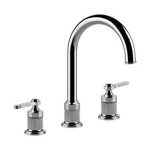 GESSI VENTI20 Смеситель для раковины на 3 отверстия,  излив 172 мм., , цвет хром