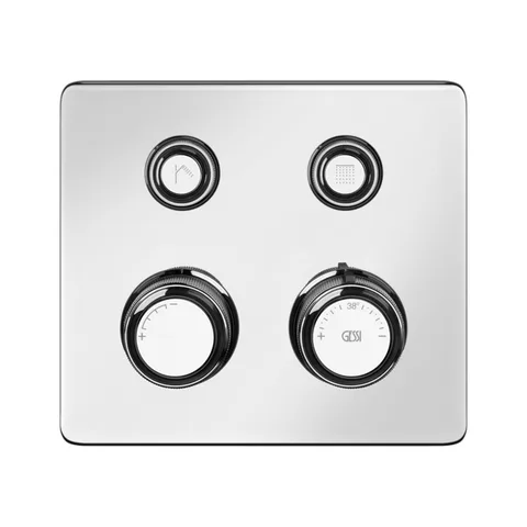 GESSI HI-FI ECLECTIC Смеситель для душа настенный встраиваемый, термостатический, с 2 запорными кнопками, цвет Хром