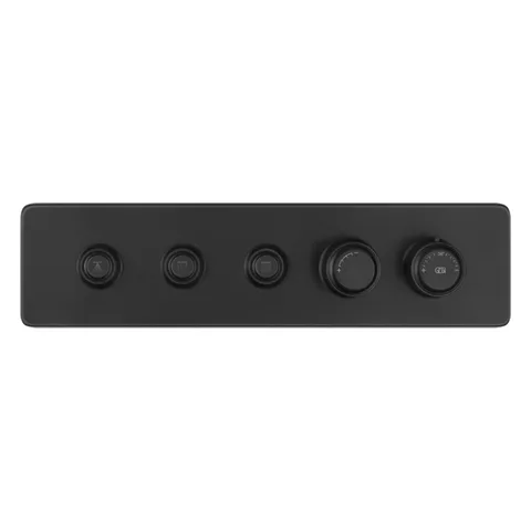 GESSI HI-FI ECLECTIC Смеситель для душа настенный встраиваемый, термостатический, с 3 запорными кнопками, цвет Black XL