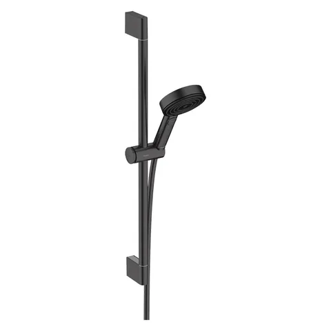 HANSGROHE PULSIFY Душевой набор с штангой 650 мм., ручным душем Ø105 мм. 3jet Relaxation и шлангом 1600 мм., цвет черный матовый