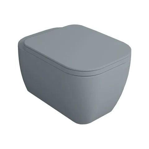 Simas Henges Унитаз подвесной безободковый 38х55 см, цвет Cementto matt (без креплений F85)