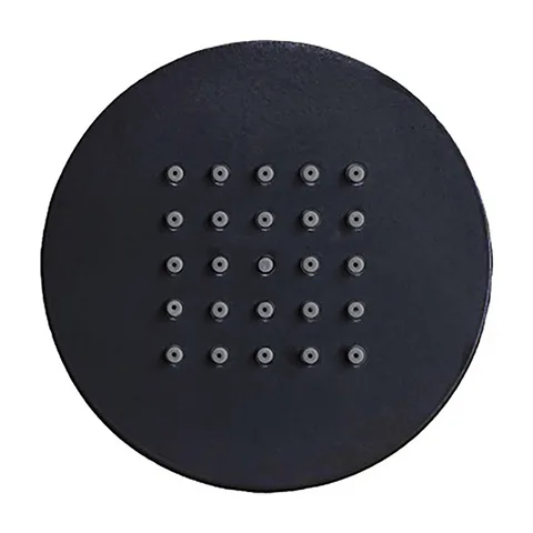 Bossini  Боковая лейка душа из латуни  TONDO-FLAT-WALL Ø 100 mm - самоочищающийся дождевой спрей - 1/2 M, цвет черный матовый