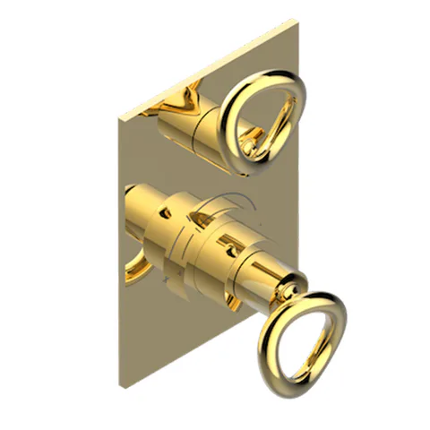 THG Collection O Смеситель для душа, встраиваемый, термостат, клапан, цвет Soft matt gold