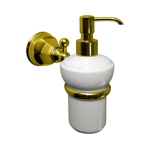NICOLAZZI ACCESSORI TEIDE Дозатор для жидкого мыла, подвесной, цвет Gold Brass