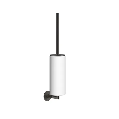GESSI ANELLO Ершик для унитаза, настенный, колба белая, фурнитура Black Metal Brushed PVD