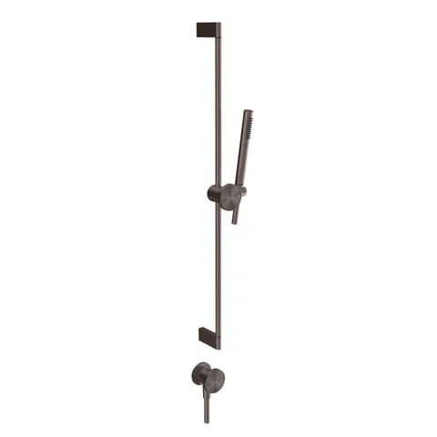GESSI Origini Штанга в комплекте с душевой лейкой, шланг 1,50 м и вывод воды. в компл с отд вставкой, цвет: Black Metal Brushed PVD
