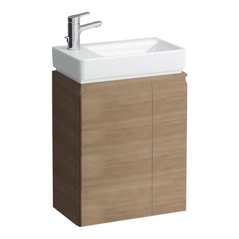 Laufen Pro База под раковину 8.1595.5, подвесная 47х27,5х60,5 см, петли слева, полки справа, 1 дверка, цвет светлый дуб