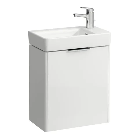 Laufen Base База для мини раковины 815954, 470x265x530 мм, 1 дверца, петли справа, органайзер для ящика, цвет белый матовый