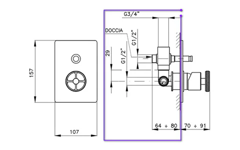 Nicolazzi Olympus Встраиваемая часть смесителя для душа (Акция на товар из наличия)