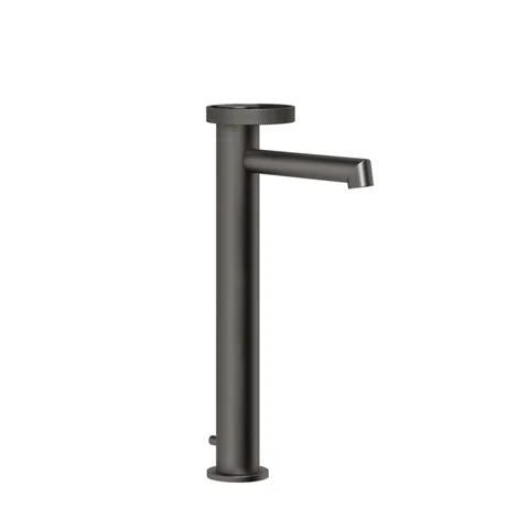 Gessi Anello Смеситель для раковины высокий, излив короткий. С донным клапаном и соединительными шлангами, цвет: Black Metal Brushed PVD