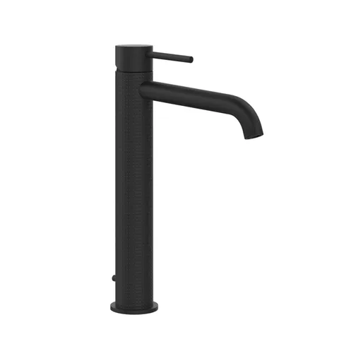 GESSI 316 Смеситель для раковины на 1 отверстие, высокий, h=305мм, с донным клапаном, излив 156мм, цвет: Black XL