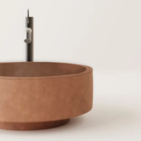 AGAPE CENOTE Раковина &Oslash;420х182 мм., для установки на столешницу, цвет Natural clay