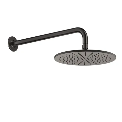GESSI INCISO Душевая головка настенная, шарнирная на 1/2”,  Ø300мм, цвет: brushed black metal pvd