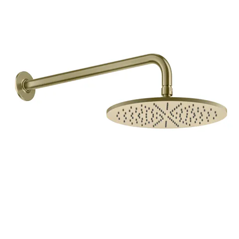 GESSI INCISO Душевая головка настенная, шарнирная на 1/2”,  Ø300мм, цвет: brushed brass pvd