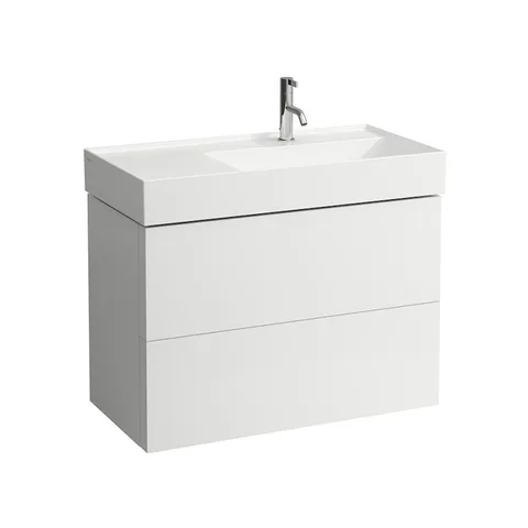 Laufen Kartell Тумба под раковину880x450x600 мм, 2 ящика + орган для ящика, подходит для  810339, с полочкой слева, белый матовый