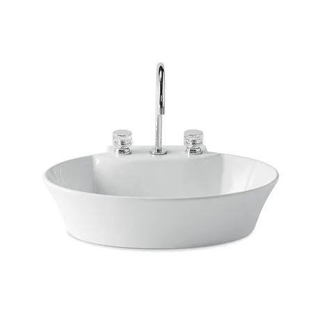 OASIS CALLA Раковина 625х440х160 мм., для установки на столешницу, с 3 отверстиями для смесителя, цвет белый