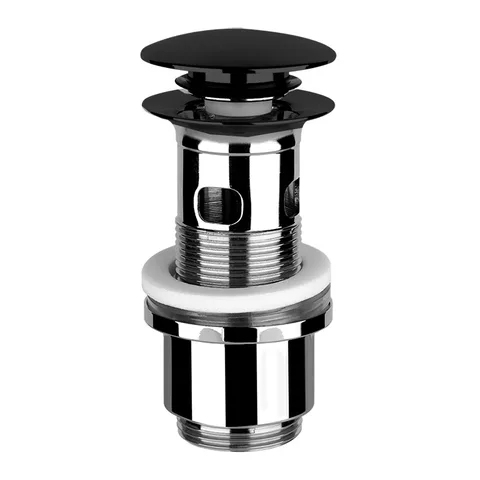 Gessi Донный клапан Stop&Go для раковины с переливом, цвет Black XL