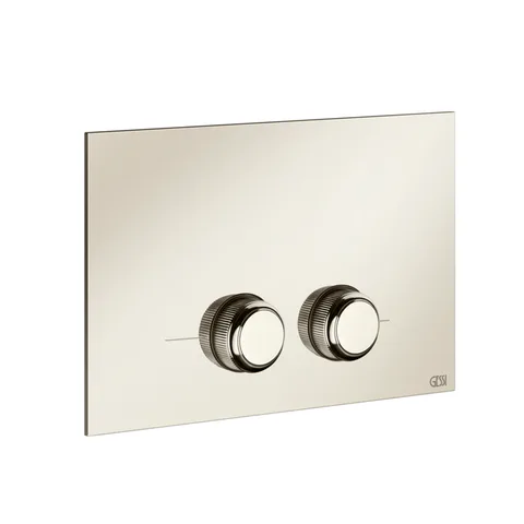 GESSI VENTI20 Клавиша смыва для унитаза двойная, для инсталляций Geberit Sigma8 и Sigma12, цвет Nickel PVD