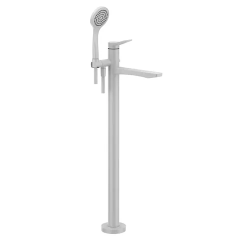GESSI Rilievo Внешние части для напольного смесителя для ванны с душевой лейкой, цвет White CN