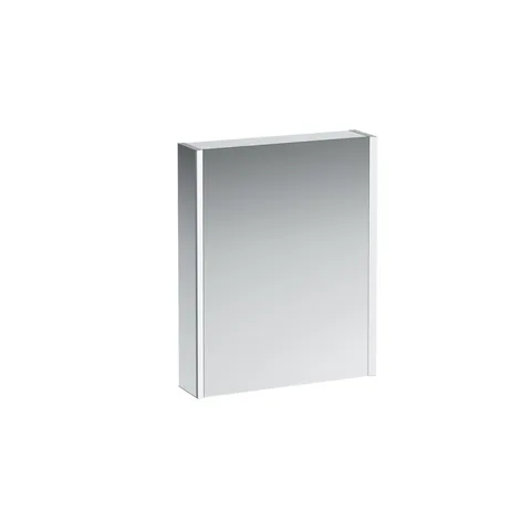 LAUFEN FRAME 25 шкаф зеркал 600x150x750 мм,  1 дв. с зерк с 2 сторон, петли справа, сенс. выкл., 2 розетки, 2 верт. эл., LED-подсветки (Цена со скл!)